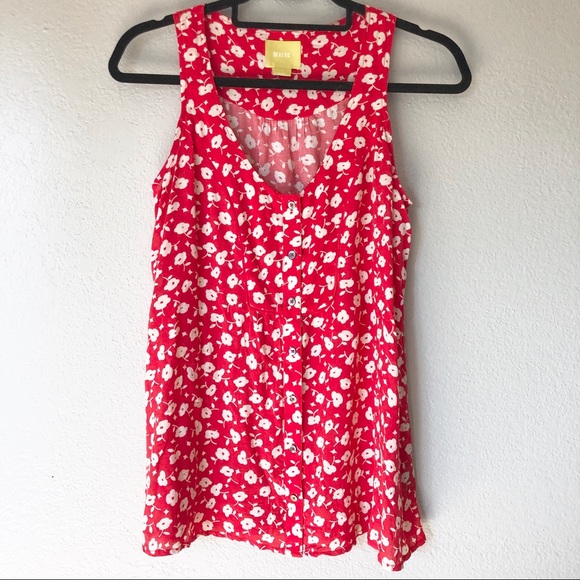 Anthropologie Tops - Anthropologie Maeve red tank top